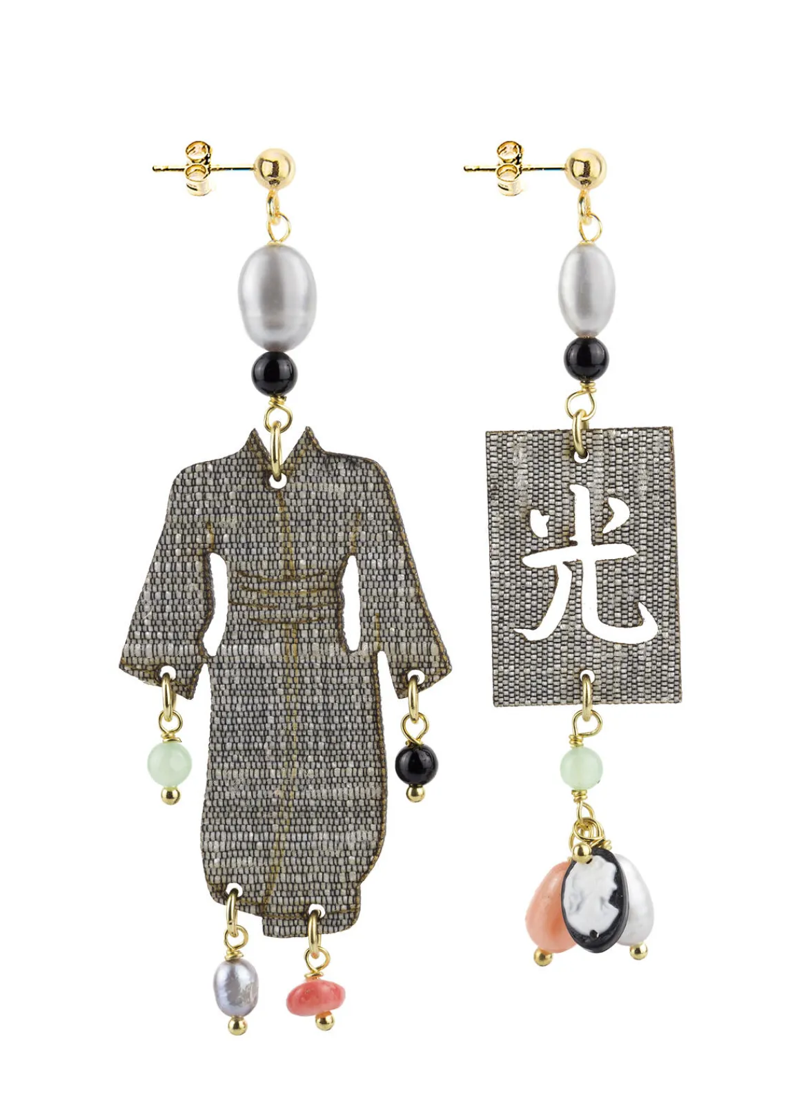 Lebole Maison Orecchini Kimono Special Piccolo Grigio