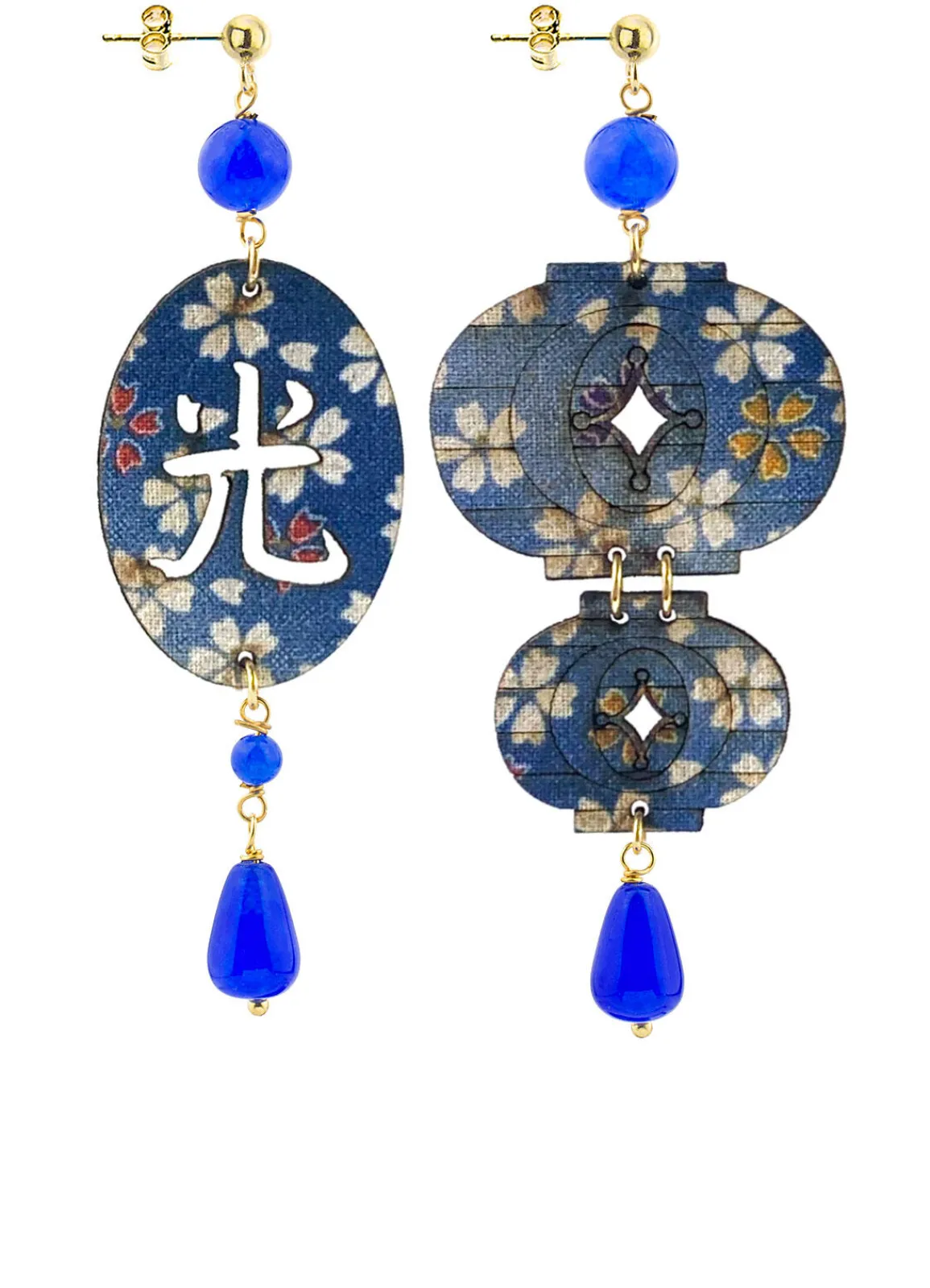 Lebole Maison Orecchini Lanterna Blu