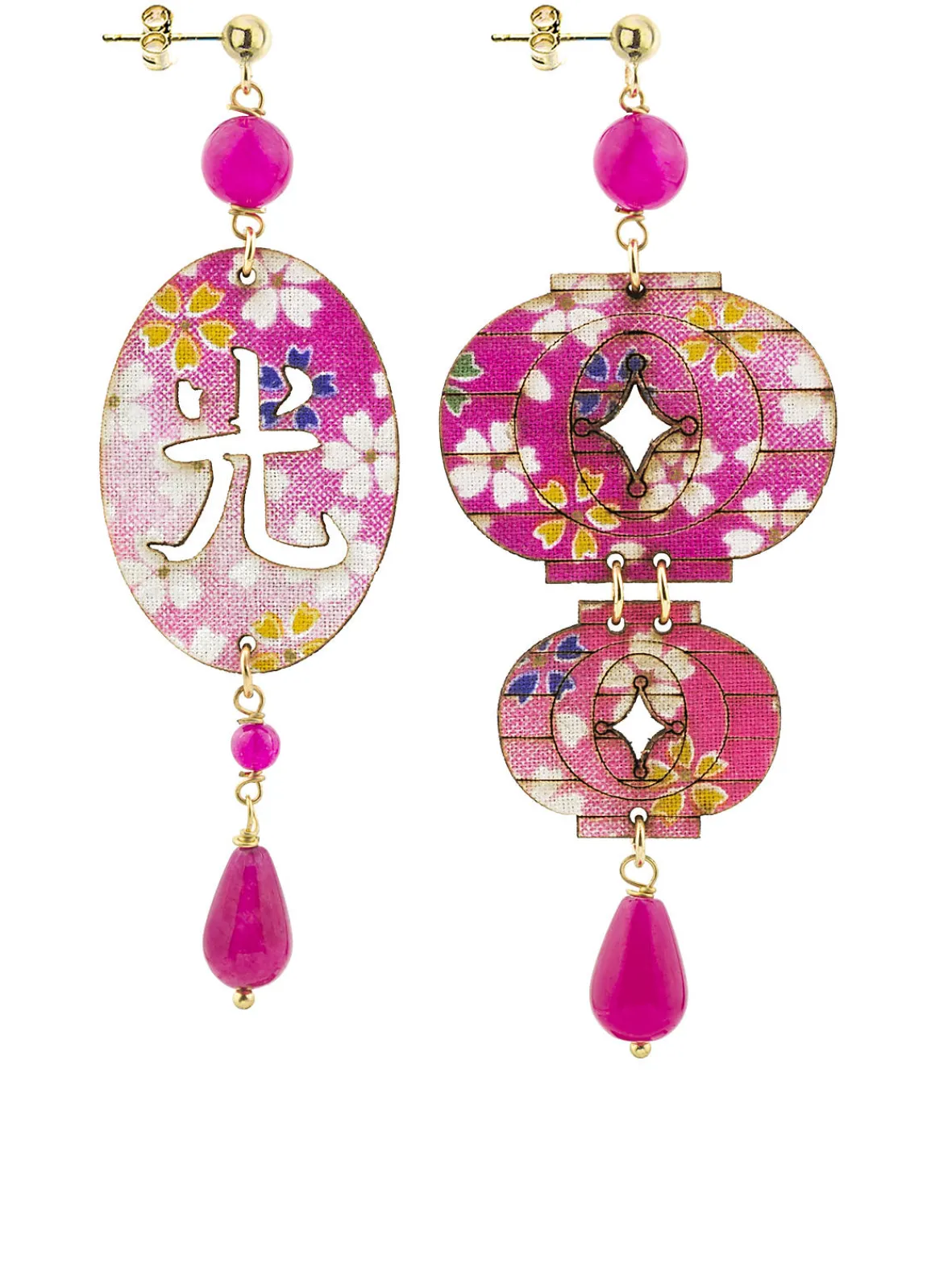 Lebole Maison Orecchini Lanterna Fucsia