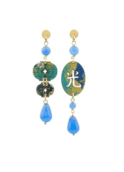 Lebole Maison Orecchini Lanterna Mini Azzurro