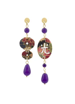 Lebole Maison Orecchini Lanterna Mini Viola