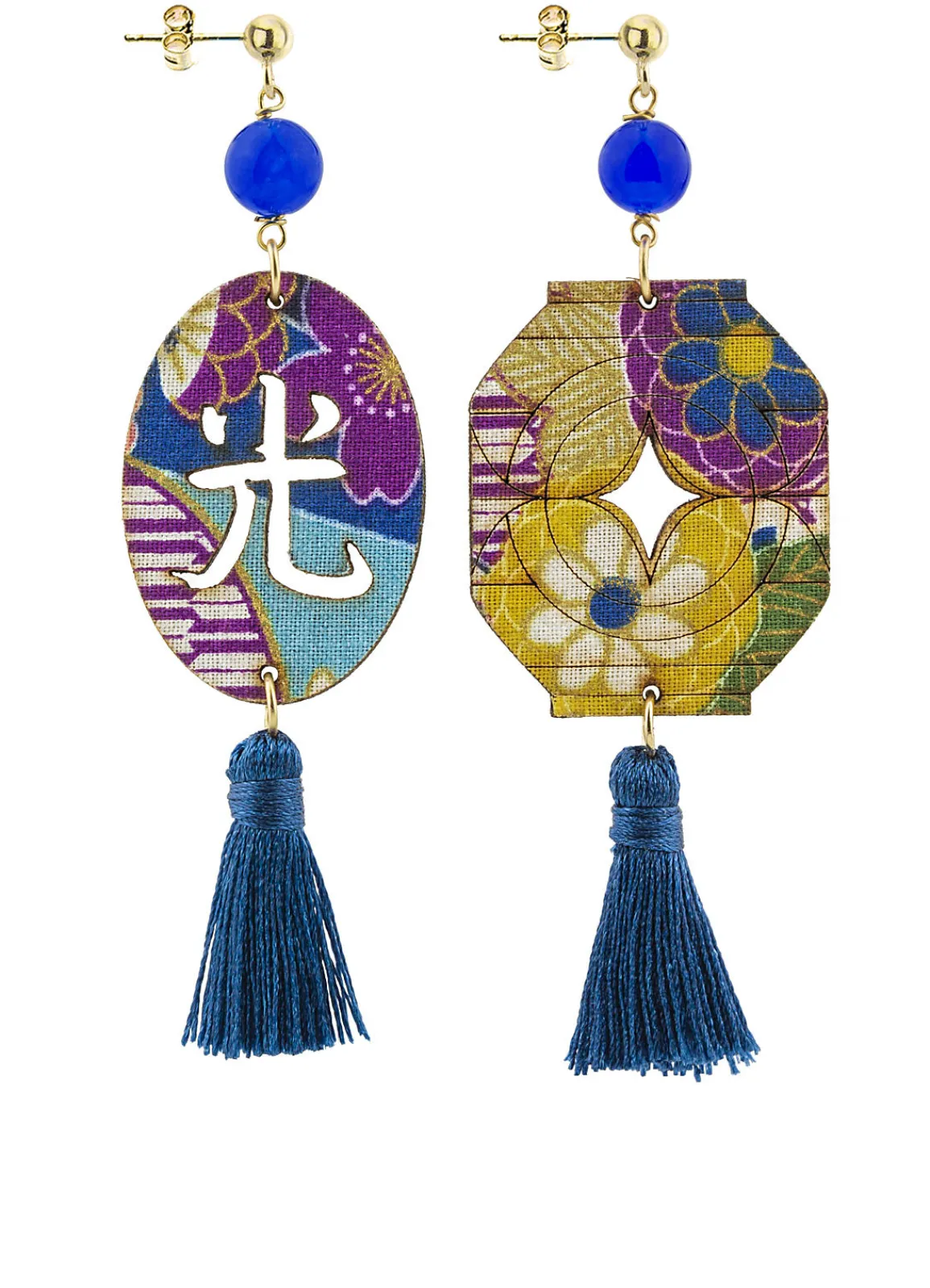 Lebole Maison Orecchini Lanterna Nappa Blu