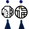 Lebole Maison Orecchini Lu Plexi Nappa Blu
