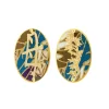 Lebole Maison Orecchini Mamma Clips Ovale Azzurro