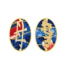 Lebole Maison Orecchini Mamma Clips Ovale Blu