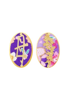 Lebole Maison Orecchini Mamma Clips Ovale Lilla