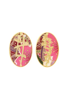 Lebole Maison Orecchini Mamma Clips Ovale Rosa