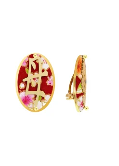 Lebole Maison Orecchini Mamma Clips Ovale Rubino