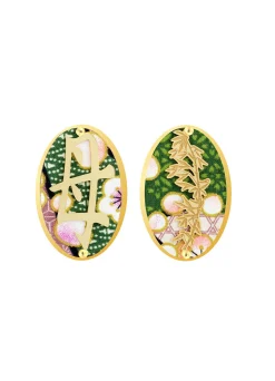Lebole Maison Orecchini Mamma Clips Ovale Verde