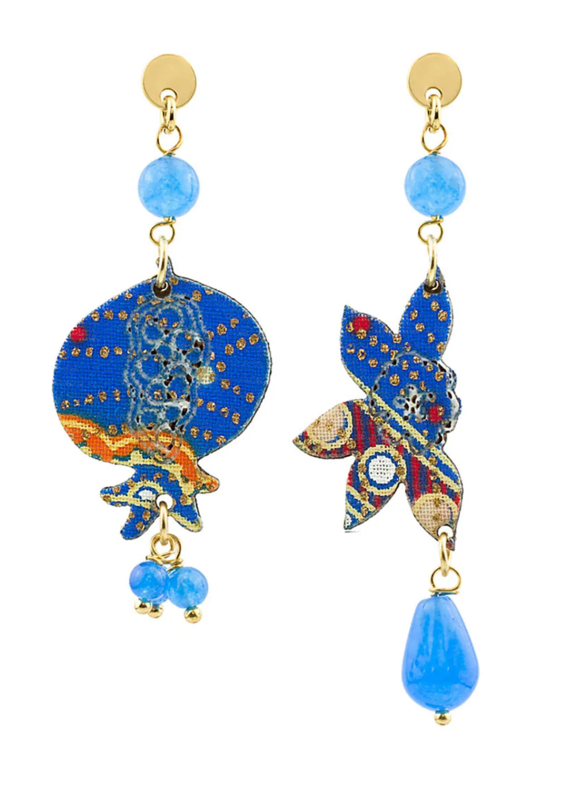 Lebole Maison Orecchini Melagrana Mini Azzurro