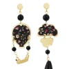 Lebole Maison Orecchini Mongolfiera Argento Mini Nero