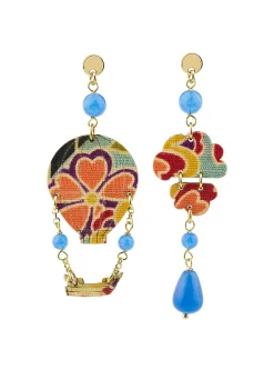Lebole Maison Orecchini Mongolfiera Mini Azzurro