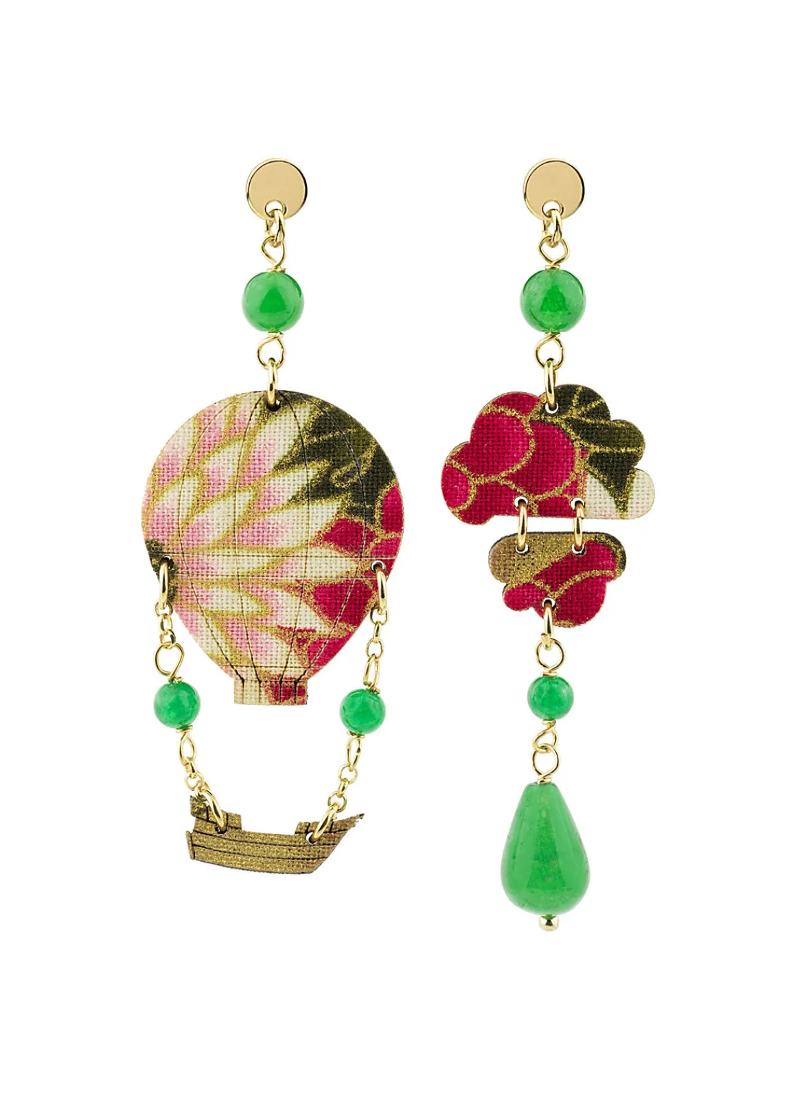 Lebole Maison Orecchini Mongolfiera Mini Verde
