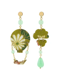 Lebole Maison Orecchini Mongolfiera Mini Verde Giada