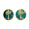 Lebole Maison Orecchini Palma Clips Tondo Azzurro