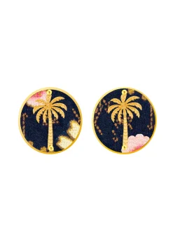Lebole Maison Orecchini Palma Clips Tondo Blu