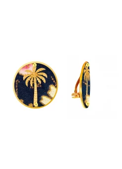 Lebole Maison Orecchini Palma Clips Tondo Blu