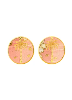 Lebole Maison Orecchini Palma Clips Tondo Rosa
