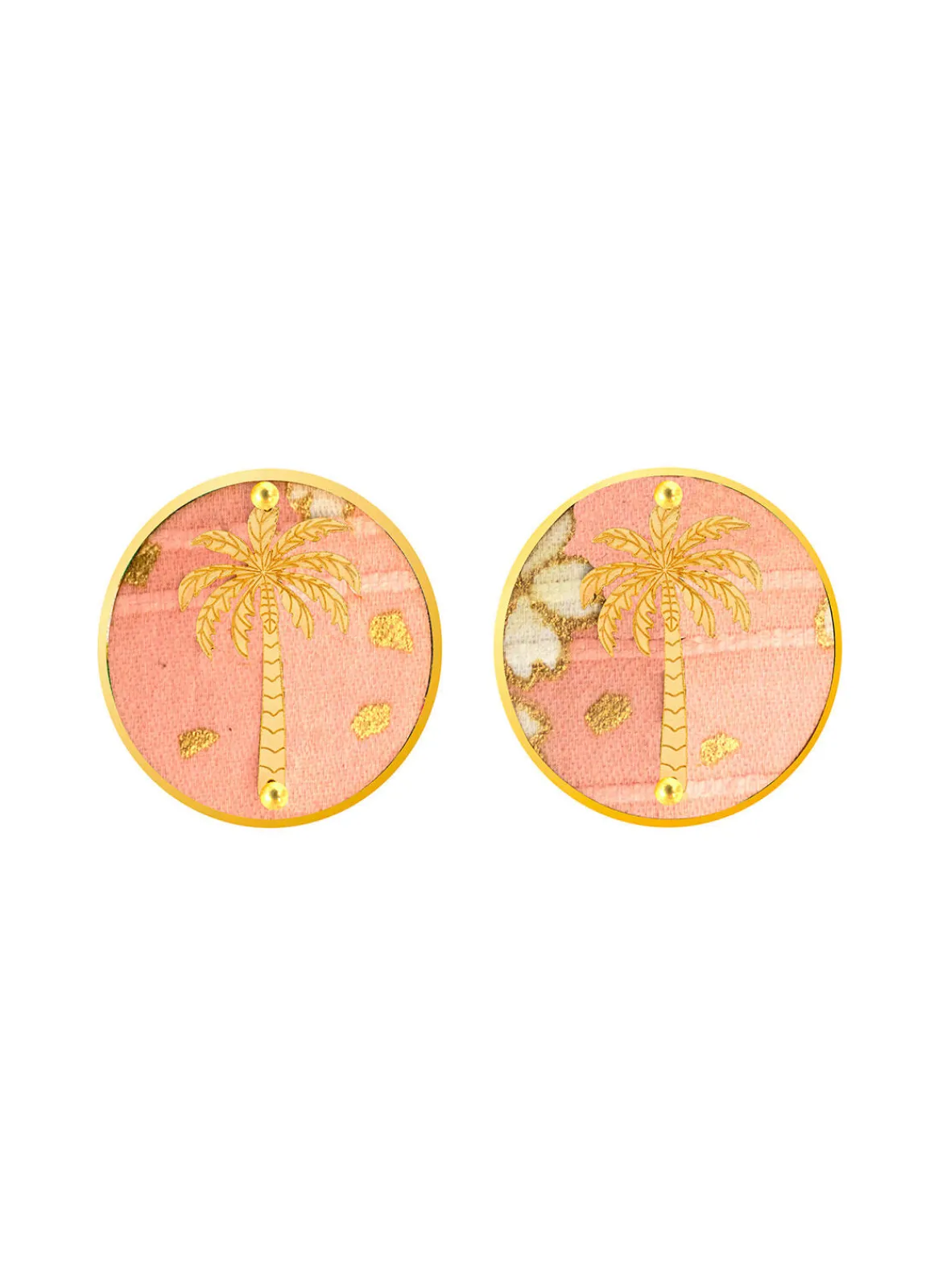Lebole Maison Orecchini Palma Clips Tondo Rosa