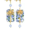 Lebole Maison Orecchini Palma Fiori Mini Celeste