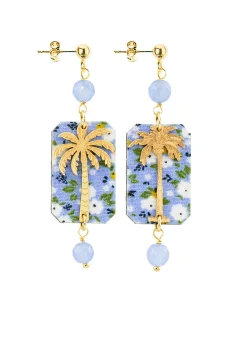 Lebole Maison Orecchini Palma Fiori Mini Celeste