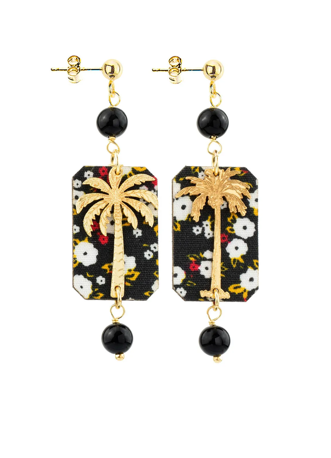 Lebole Maison Orecchini Palma Fiori Mini Nero