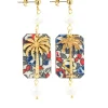 Lebole Maison Orecchini Palma Fiori Mini Perla Chiaro