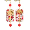Lebole Maison Orecchini Palma Fiori Mini Rubino