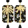 Lebole Maison Orecchini Palma Fiori Nero