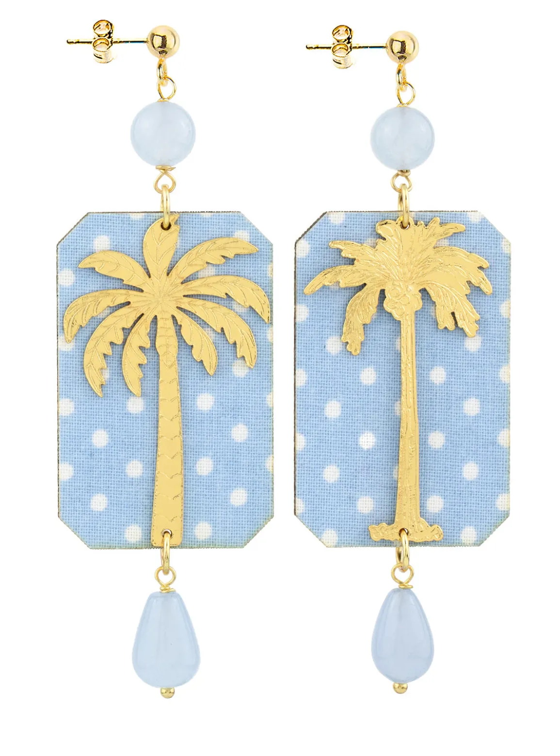Lebole Maison Orecchini Palma Pois Celeste