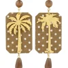 Lebole Maison Orecchini Palma Pois Marrone