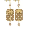Lebole Maison Orecchini Palma Pois Mini Marrone