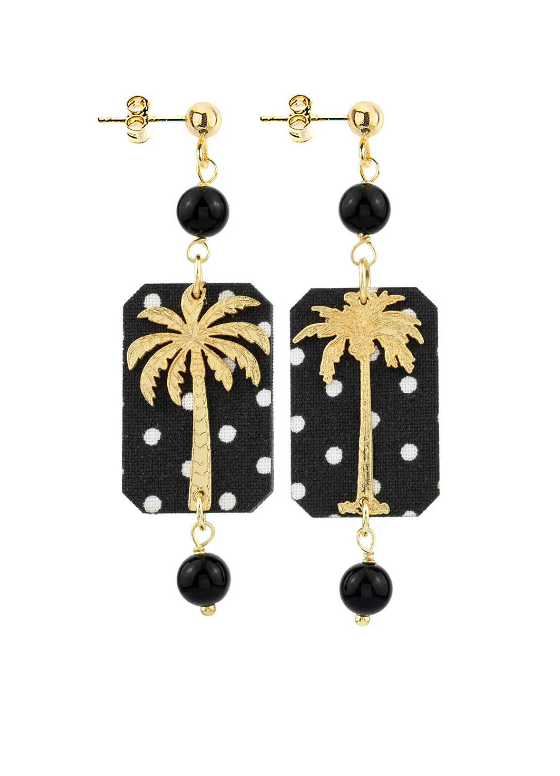 Lebole Maison Orecchini Palma Pois Mini Nero