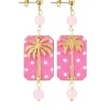 Lebole Maison Orecchini Palma Pois Mini Rosa Fluo
