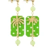 Lebole Maison Orecchini Palma Pois Mini Verde Prato
