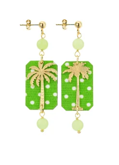 Lebole Maison Orecchini Palma Pois Mini Verde Prato