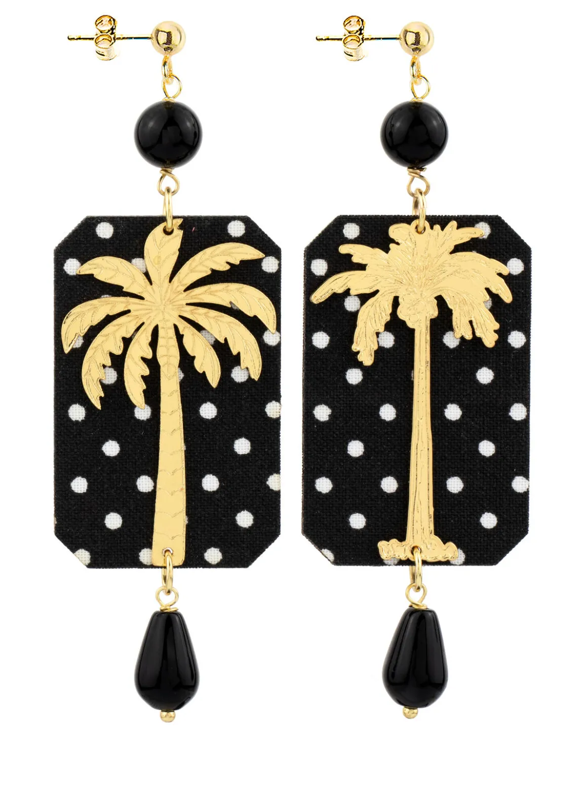 Lebole Maison Orecchini Palma Pois Nero