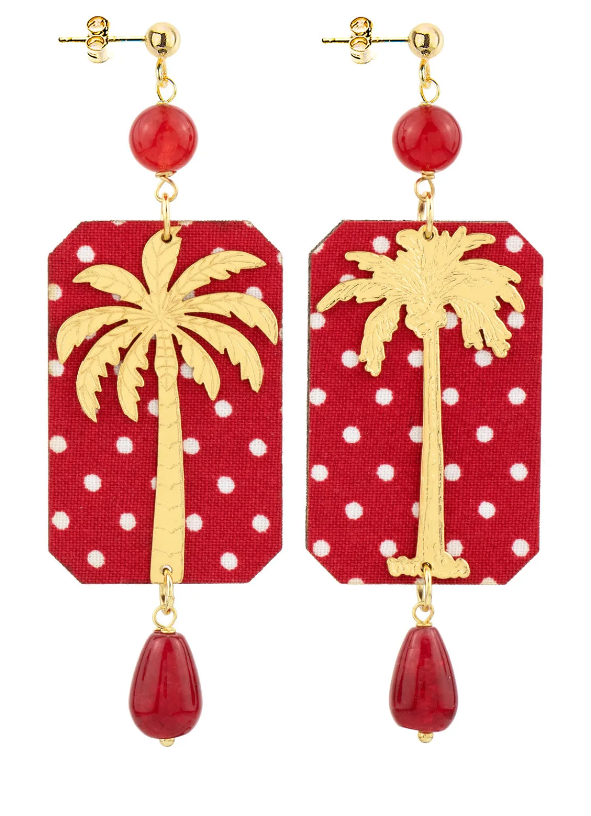 Lebole Maison Orecchini Palma Pois Rubino
