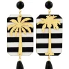 Lebole Maison Orecchini Palma Righe Nero