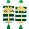 Lebole Maison Orecchini Palma Righe Verde