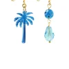 Lebole Maison Orecchini Palma Specchio Mini Azzurro
