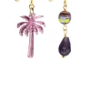 Lebole Maison Orecchini Palma Specchio Mini Fucsia