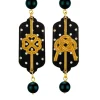 Lebole Maison Orecchini Pois Quadrifoglio E Nodo Mini Nero