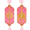 Lebole Maison Orecchini Pois Quadrifoglio E Nodo Rosa