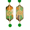 Lebole Maison Orecchini Quadrifoglio E Nodo Mini Verde