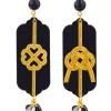 Lebole Maison Orecchini Quadrifoglio E Nodo Plexi Nero