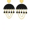 Lebole Maison Orecchini Tan Mono Semicerchio Mini Plexi Nero