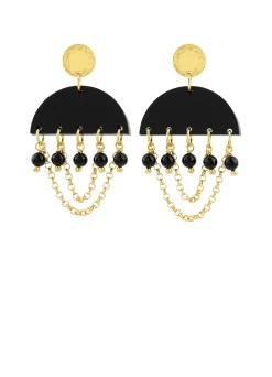 Lebole Maison Orecchini Tan Mono Semicerchio Mini Plexi Nero