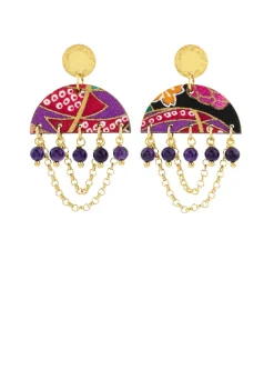 Lebole Maison Orecchini Tan Mono Semicerchio Mini Viola
