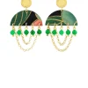 Lebole Maison Orecchini Tan Mono Semicerchio Mini Verde